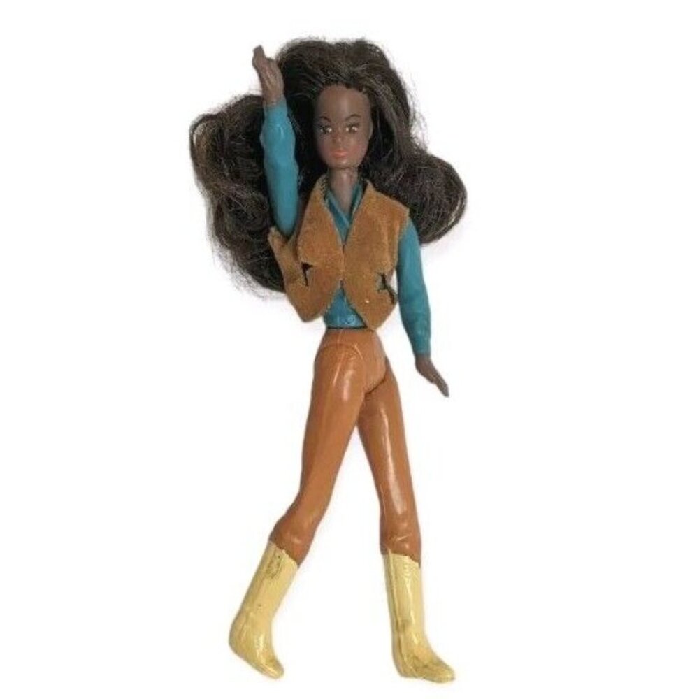 80s Kenner Glamour Gals Doll African American Cowgirl Jana Blair Mini Vtg 4.5"